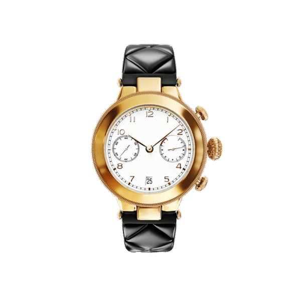 Black Dial Leather Strap